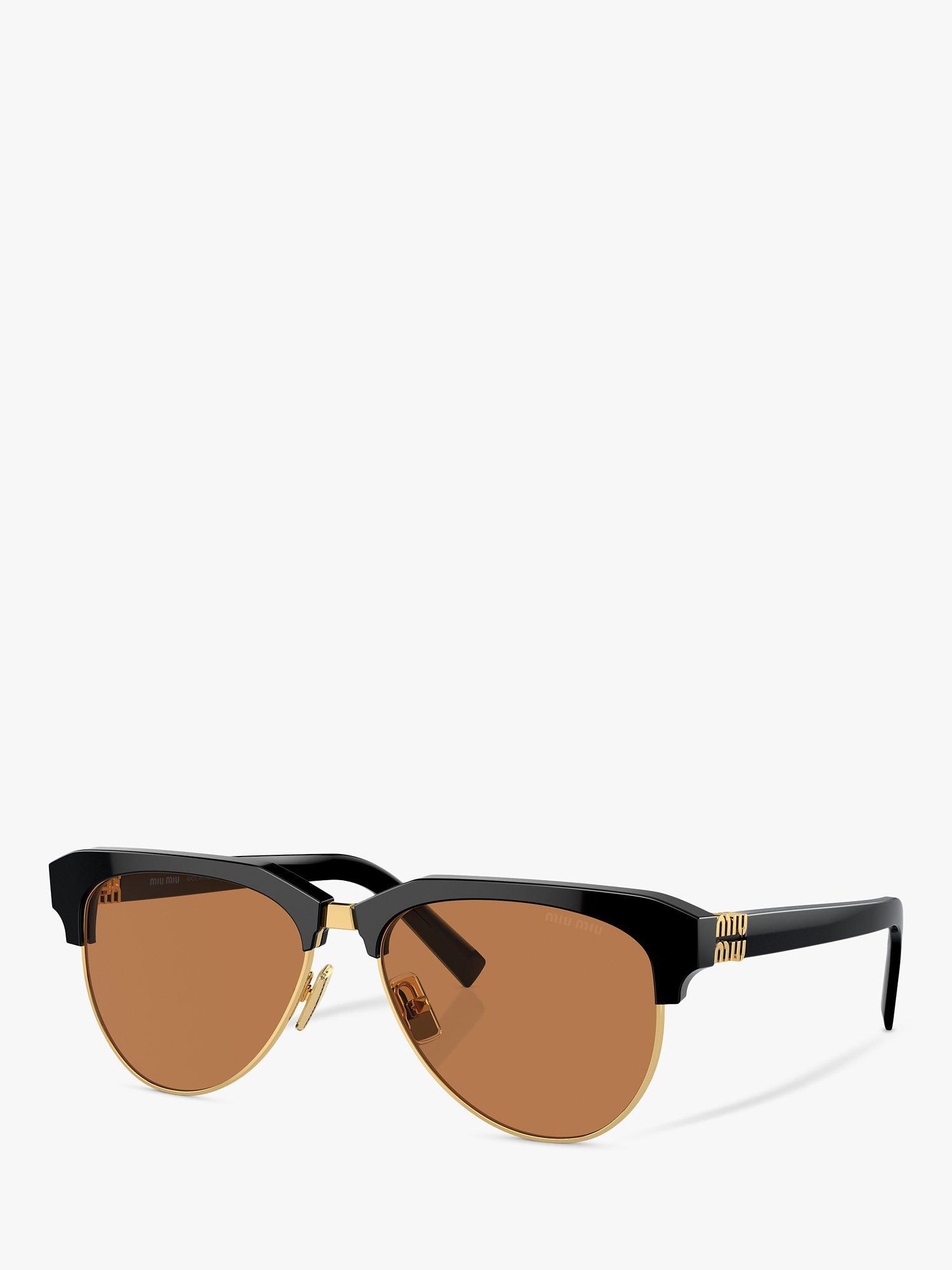 Product image 1 of 5, which shows Miu Miu MU09ZS Women's Sunglasses, Black