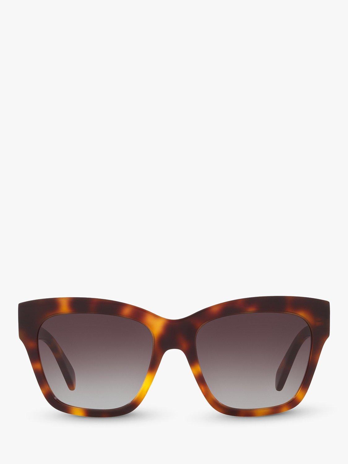Product image 2 of 4, which shows Celine CL40253I Women's Cat's Eye Sunglasses, Tortoise/Brown Gradient