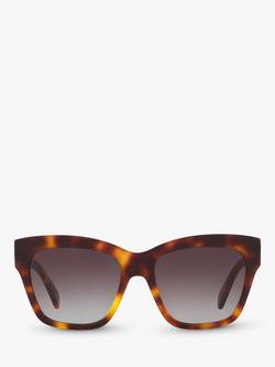 Celine CL40253I Women's Cat's Eye Sunglasses, Tortoise/Brown Gradient - view 2, Tortoise