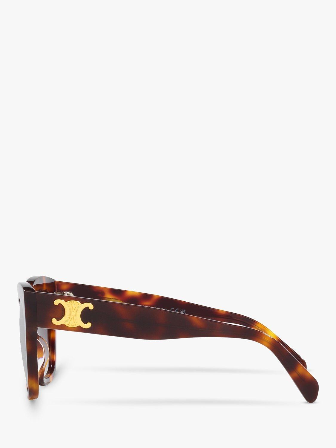 Product image 3 of 4, which shows Celine CL40253I Women's Cat's Eye Sunglasses, Tortoise/Brown Gradient