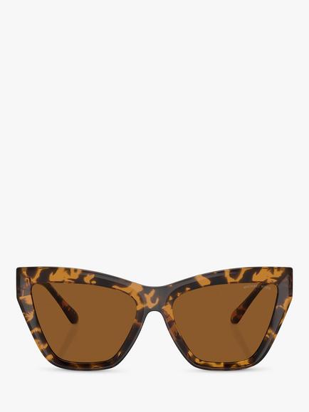 Michael Kors MK2211U Women's Dubai Cat's Eye Sunglasses - view 2, Dark Tortoise/Brown