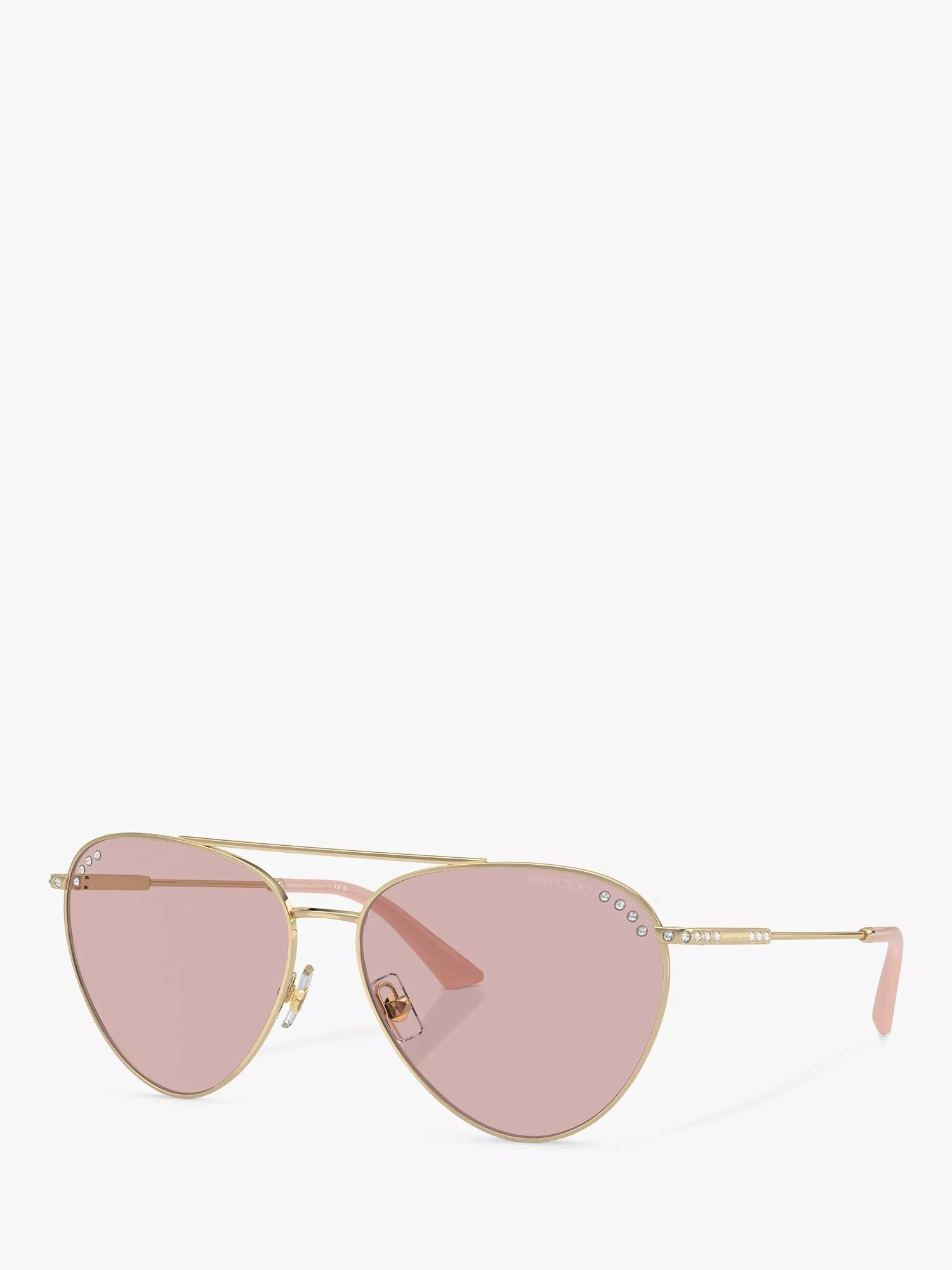 Jimmy Choo JC4002B Women s Aviator Sunglasses Pale Gold Pink