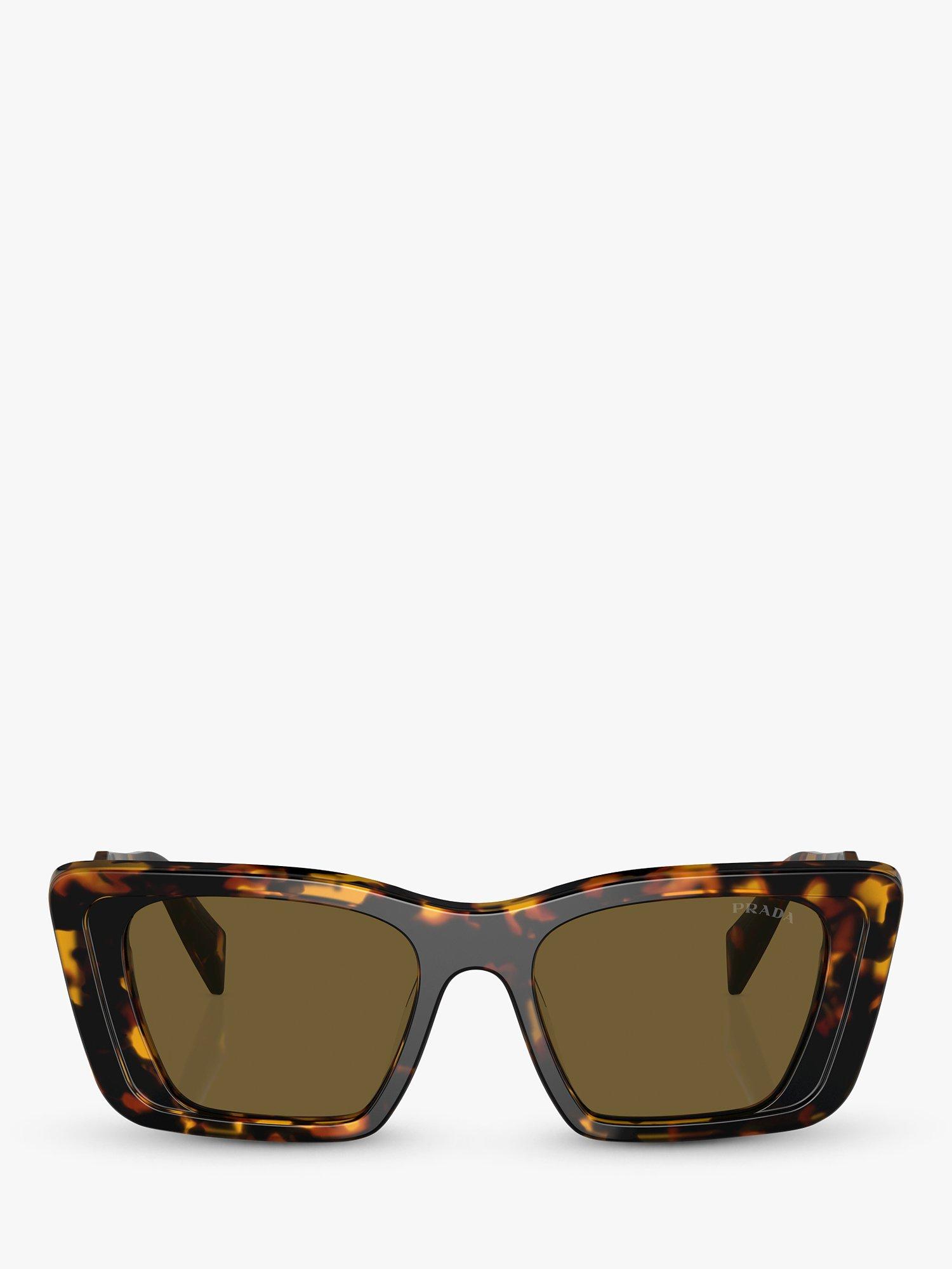 Prada PR 08YS Women's Butterfly Sunglasses, Honey Tortoise/Brown