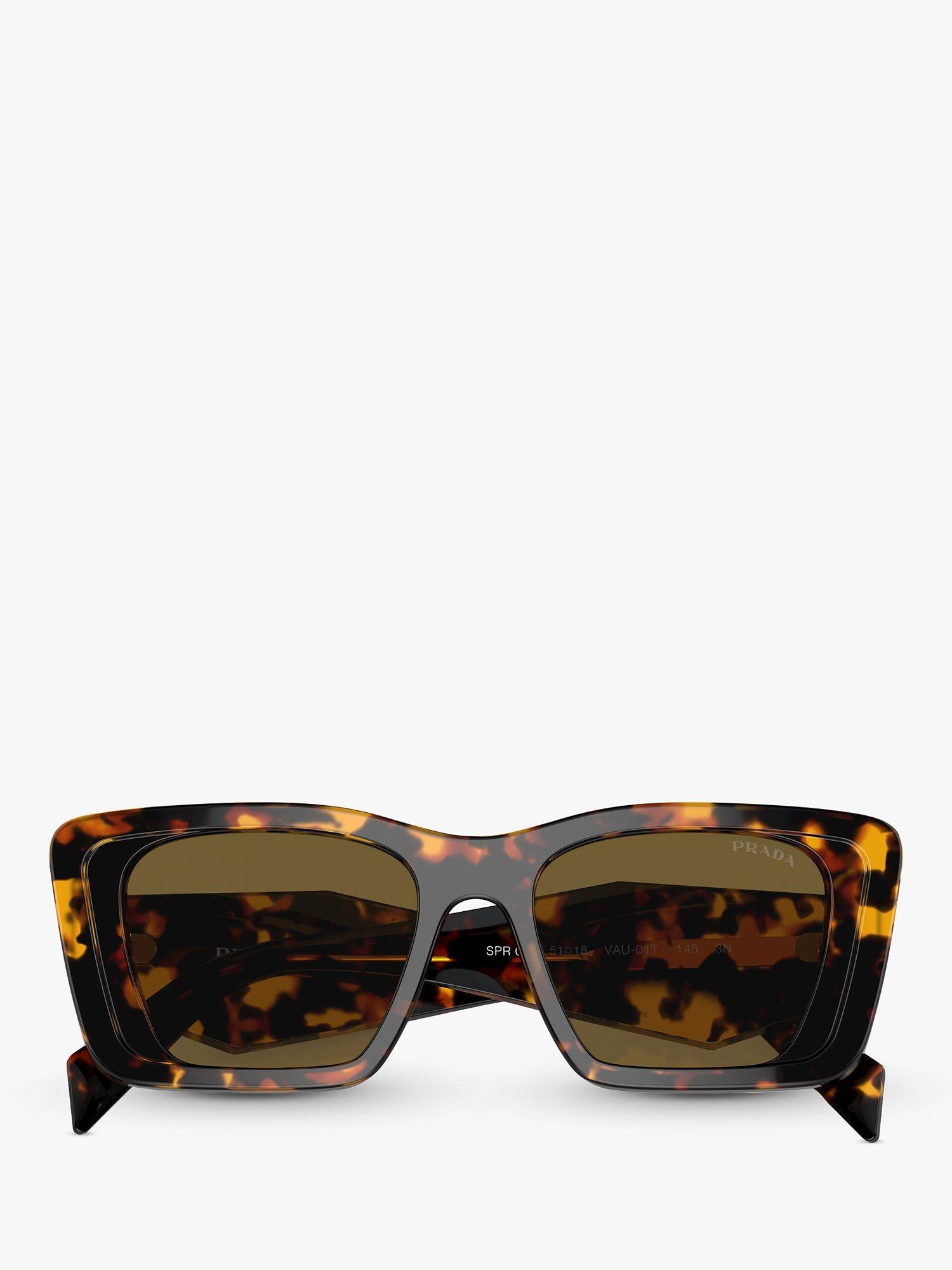 Prada PR 08YS Women's Butterfly Sunglasses, Honey Tortoise/Brown