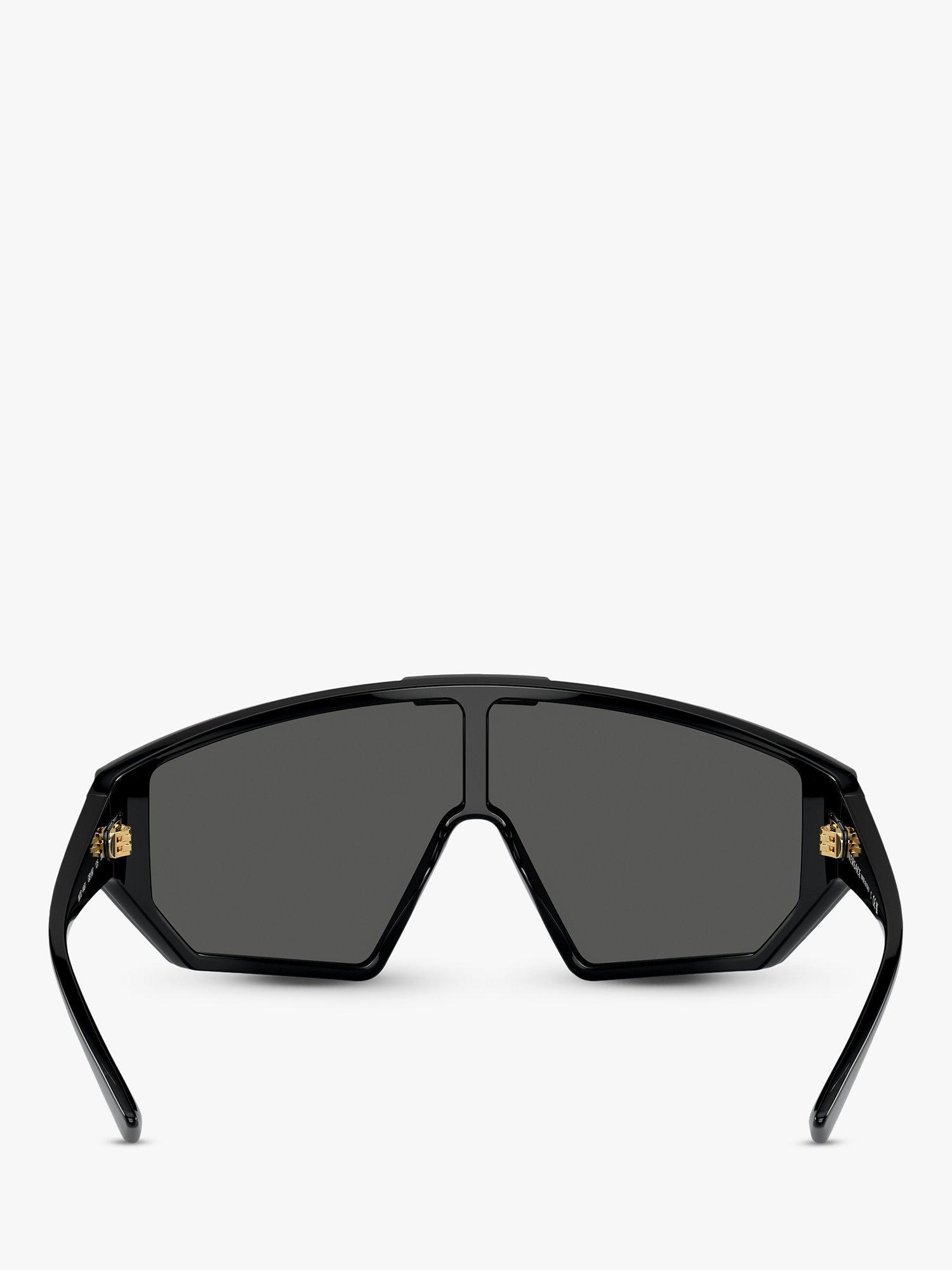 Product image 4 of 5, which shows Versace VE4461 Unisex Wraparound Sunglasses, Black