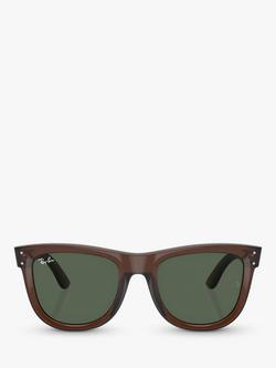 Ray-Ban RBR0502S Unisex Wayfarer Reverse Sunglasses - view 2, Transparent Brown/Green