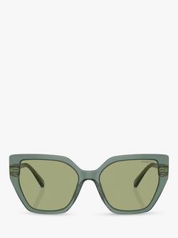 Swarovski SK6016 Women's Irregular Sunglasses - view 2, Transparent Green/Green