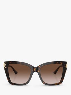 Jimmy Choo JC5012 Women's Cat's Eye Sunglasses, Tortoiseshell/Brown Gradient - view 2, Tortoiseshell/Brown Gradient