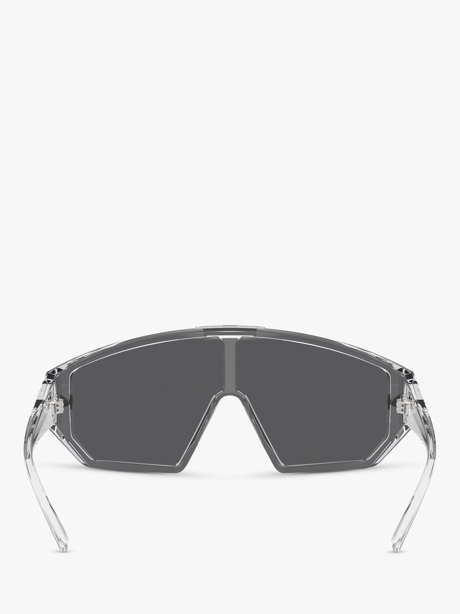 Product image 4 of 5, which shows Versace VE4461 Unisex Wraparound Sunglasses, Crystal/Grey