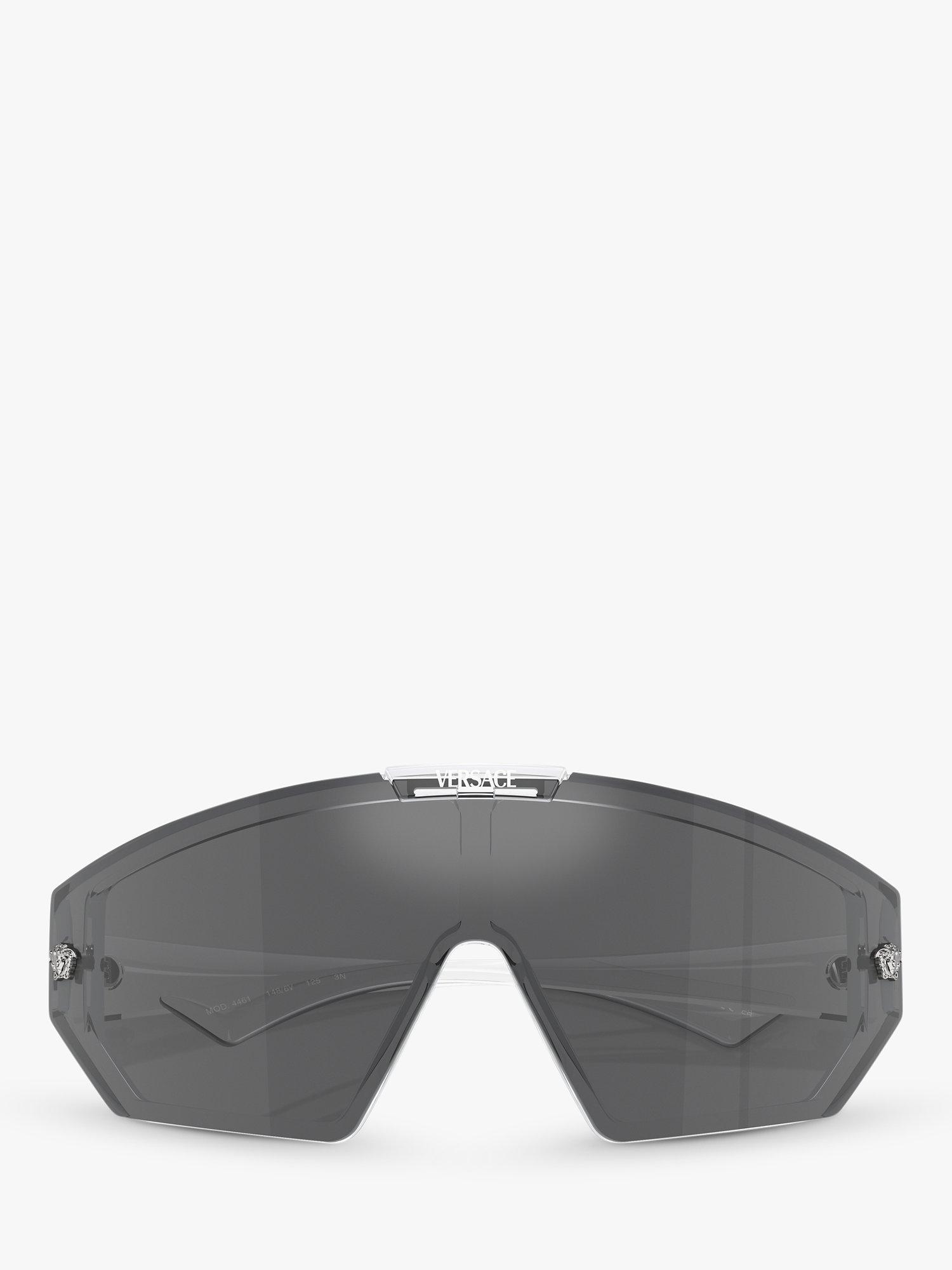 Product image 5 of 5, which shows Versace VE4461 Unisex Wraparound Sunglasses, Crystal/Grey