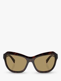 Prada PRA27S Women's Rectangular Sunglasses, Tortoise/Brown - view 2, Tortoise/Brown