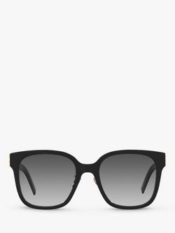Yves Saint Laurent YS000465 Women's Square Sunglasses, Black - view 2, Black
