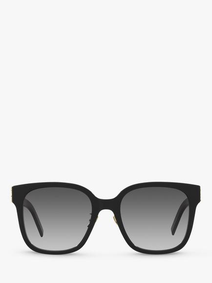 Yves Saint Laurent YS000465 Women's Square Sunglasses, Black - view 2, Black