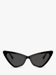 Jimmy Choo JC5008 Women's Cat's Eye Sunglasses, Black/Grey