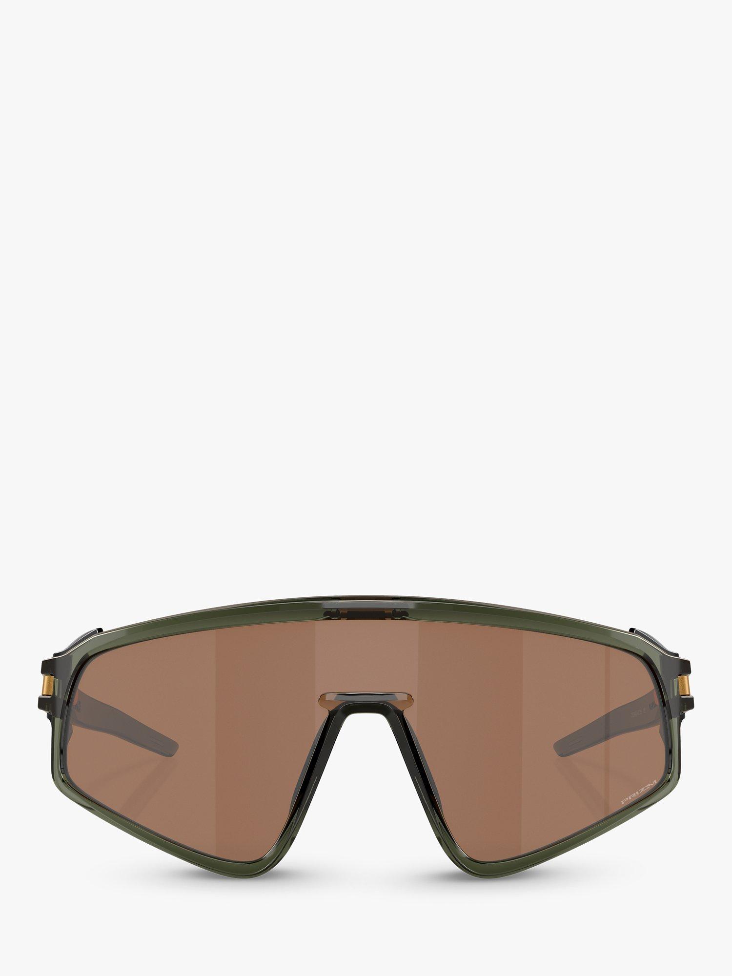 Product image 2 of 9, which shows Oakley OO9404 Men's Latch Panel Wrap Sunglasses, Olive Ink/Brown