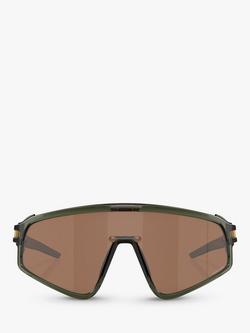 Oakley OO9404 Men's Latch Panel Wrap Sunglasses, Olive Ink/Brown - view 2, Olive Ink/Brown