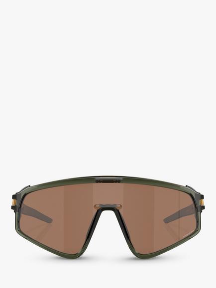 Oakley OO9404 Men's Latch Panel Wrap Sunglasses, Olive Ink/Brown - view 2, Olive Ink/Brown