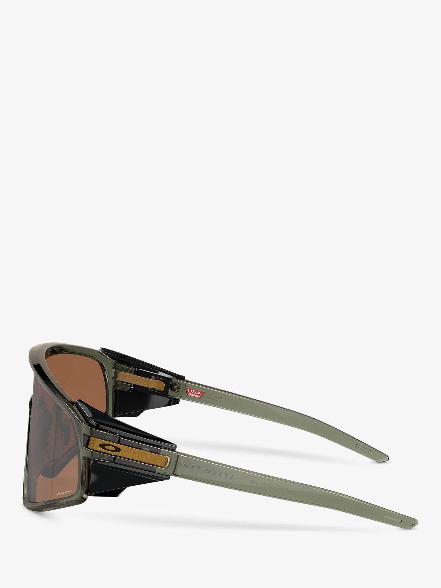Product image 3 of 9, which shows Oakley OO9404 Men's Latch Panel Wrap Sunglasses, Olive Ink/Brown