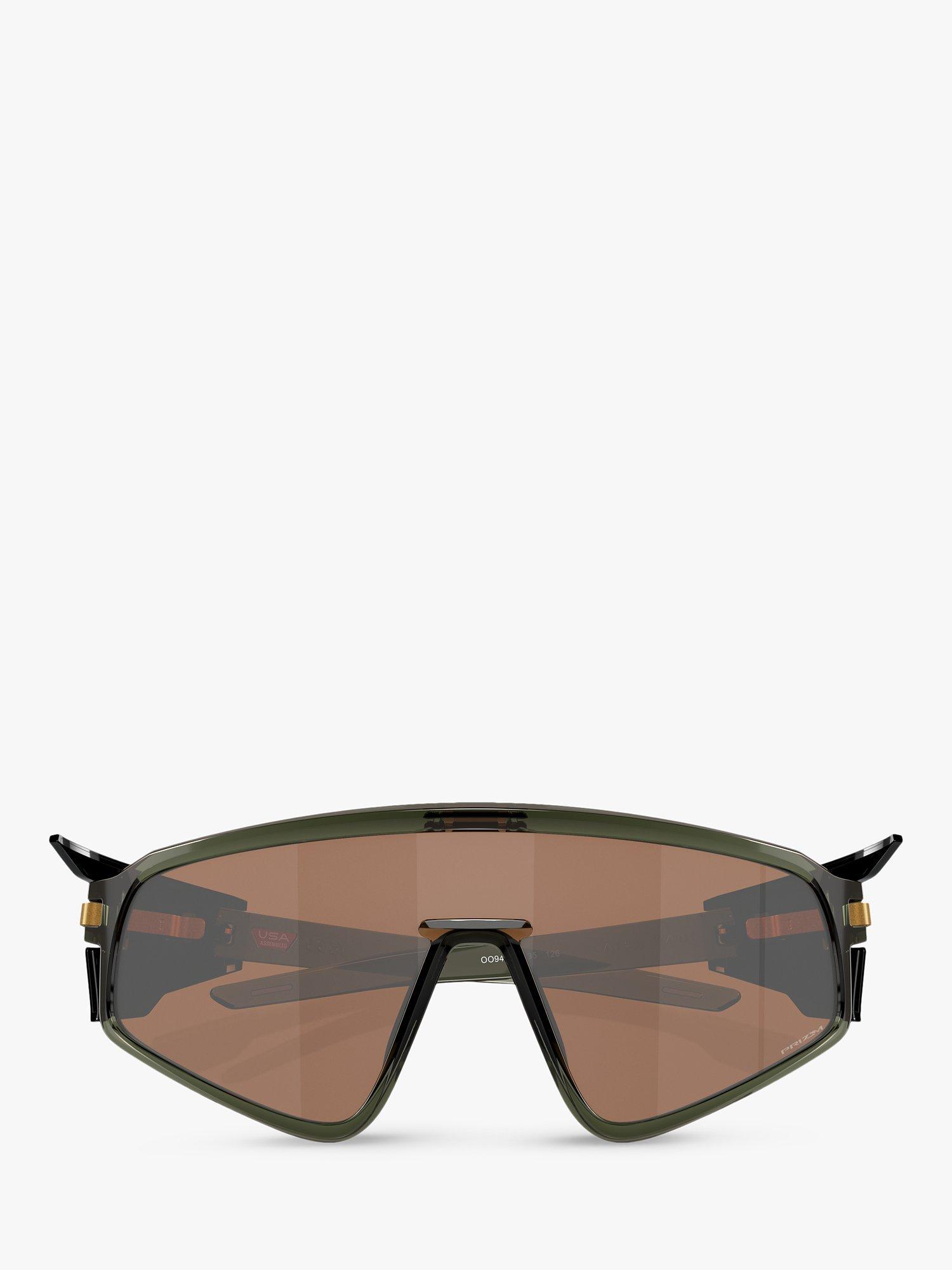 Product image 5 of 9, which shows Oakley OO9404 Men's Latch Panel Wrap Sunglasses, Olive Ink/Brown