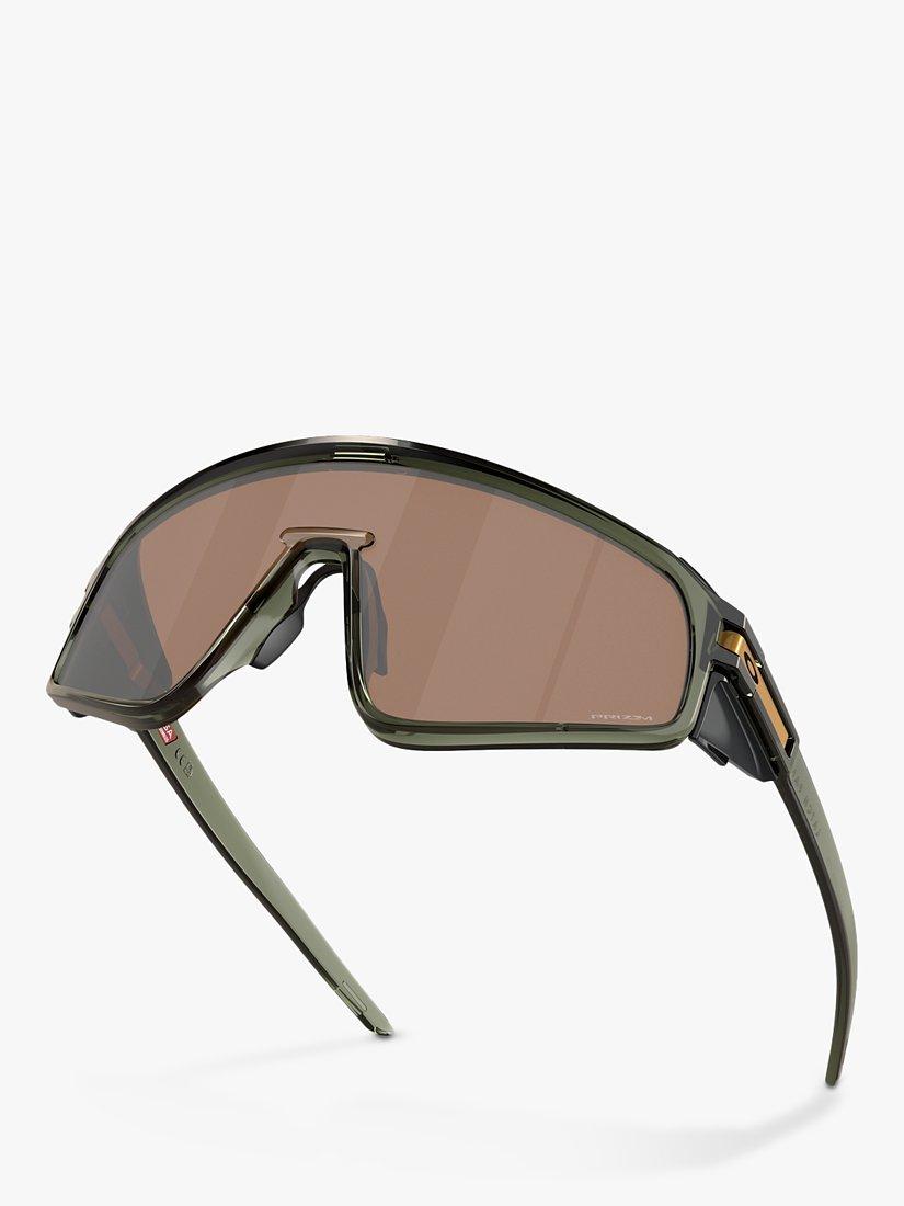 Product image 6 of 9, which shows Oakley OO9404 Men's Latch Panel Wrap Sunglasses, Olive Ink/Brown