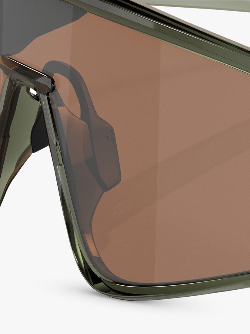 Product image 7 of 9, which shows Oakley OO9404 Men's Latch Panel Wrap Sunglasses, Olive Ink/Brown