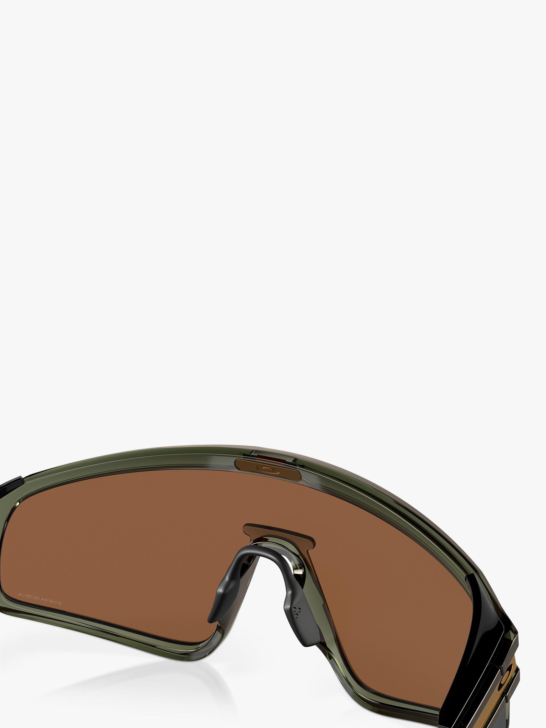 Product image 8 of 9, which shows Oakley OO9404 Men's Latch Panel Wrap Sunglasses, Olive Ink/Brown