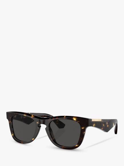 Burberry BE4426 Men's D-Frame Sunglasses, Dark Havana/Grey, Dark Havana/Grey