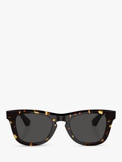 Burberry BE4426 Men's D-Frame Sunglasses, Dark Havana/Grey - view 2, Dark Havana/Grey