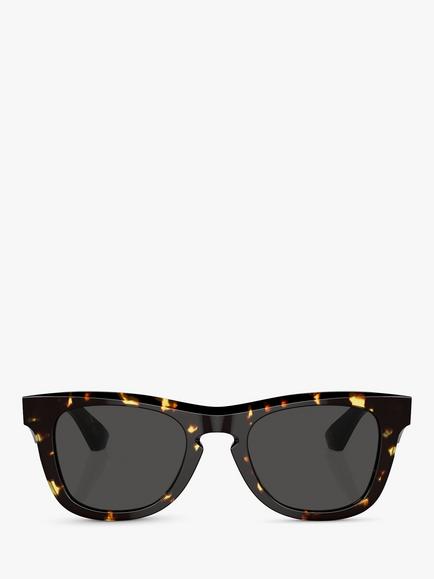 Burberry BE4426 Men's D-Frame Sunglasses, Dark Havana/Grey - view 2, Dark Havana/Grey