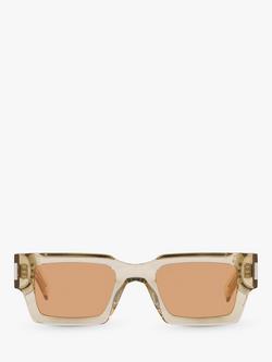 Yves Saint Laurent YS000468 Unisex Rectangular Sunglasses, Yellow/Brown - view 2, Yellow/Brown