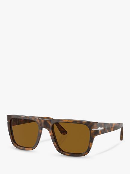 Persol PO3348S Unisex D-Frame Sunglasses, Havana/Brown, Havana/Brown