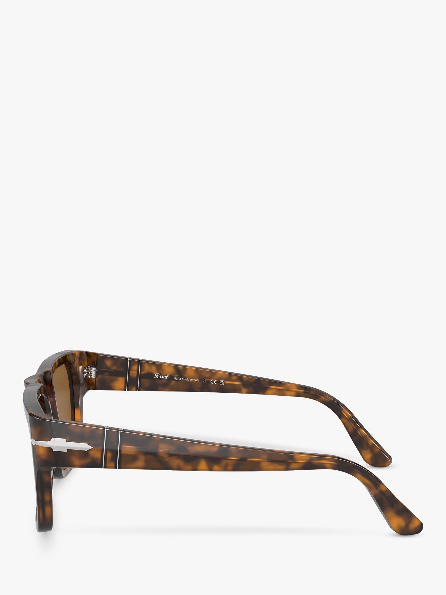 Product image 3 of 6, which shows Persol PO3348S Unisex D-Frame Sunglasses, Havana/Brown
