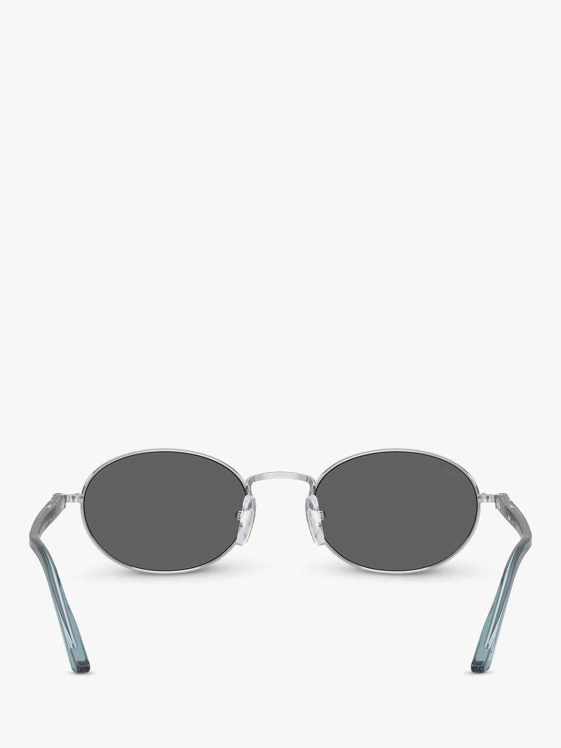 Product image 4 of 6, which shows Persol PO1018S Unisex Ida Oval Sunglasses, Silver/Grey