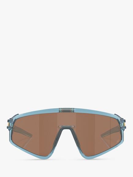 Oakley OO9404 Unisex Wrap Sunglasses, Transparent Stonewash/Brown - view 2, Transparent Stonewash/Brown