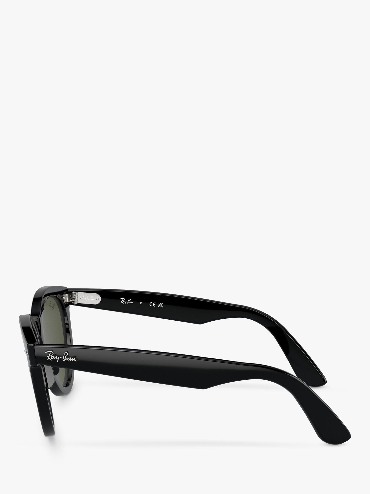 Product image 3 of 6, which shows Ray-Ban RB2241 Unisex Wayfarer Way Sunglasses, Black/Green