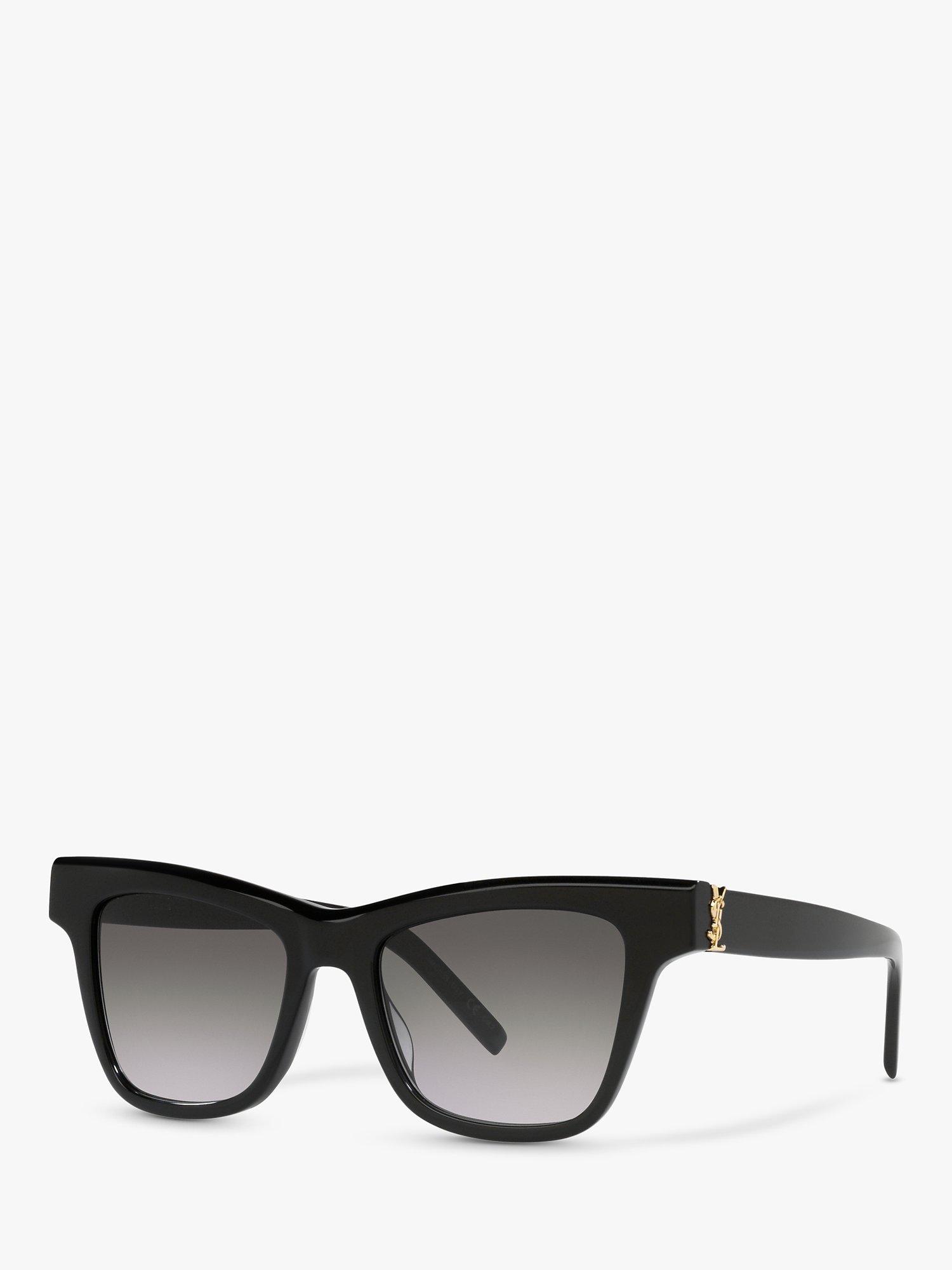 Product image 1 of 4, which shows Yves Saint Laurent YS000436 Women's Cat's Eye Sunglasses, Black/Grey Gradient