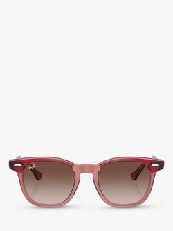 Ray-Ban RJ9098S Unisex D-Frame Sunglasses - view 2, Red & Orange/Light Purple Gradient