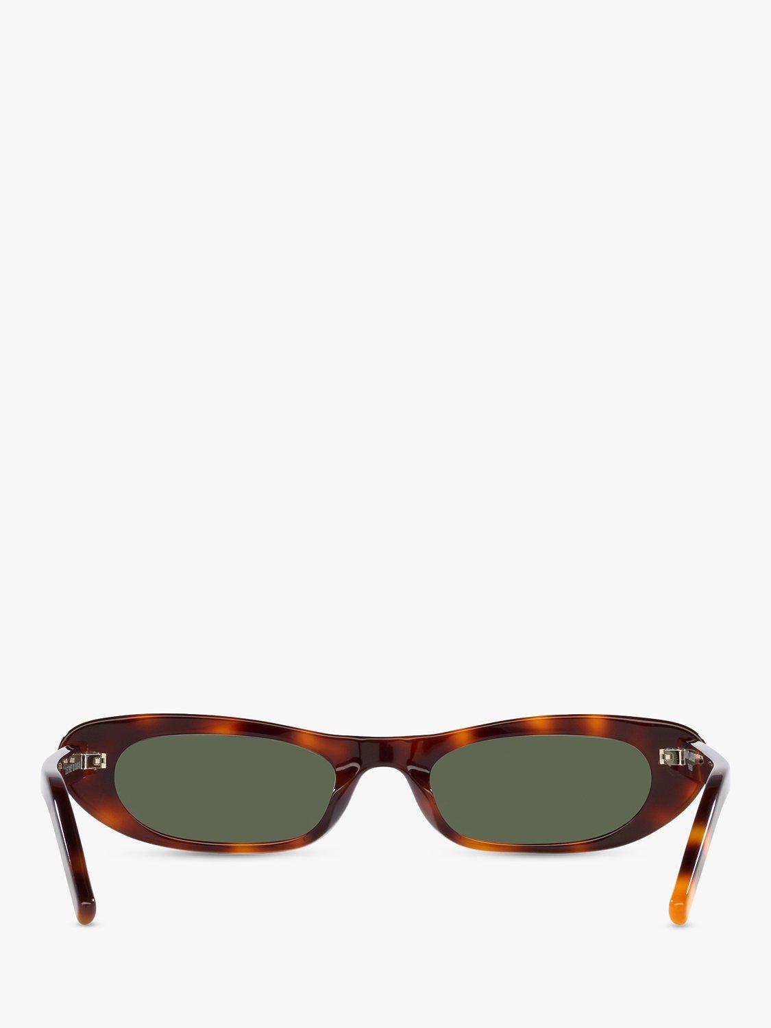 Product image 4 of 4, which shows Yves Saint Laurent YS000414 Women's Oval Sunglasses, Havana/Green