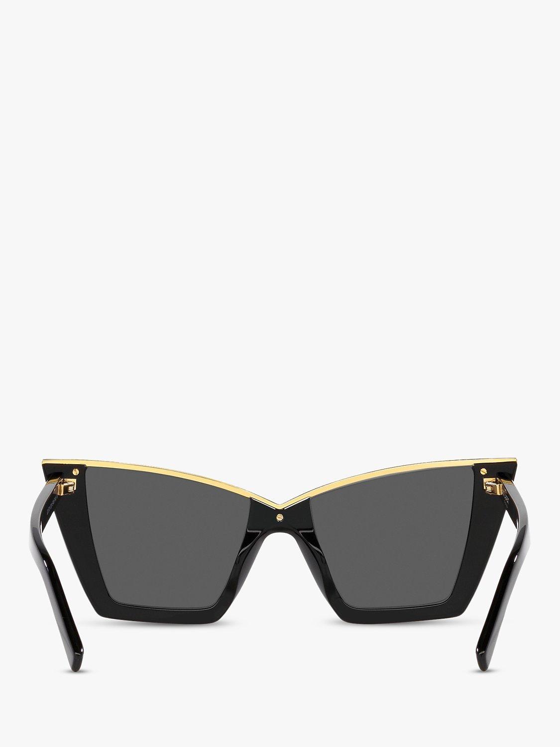 Product image 4 of 4, which shows Yves Saint Laurent YS000435 Women's Cat Eye Sunglasses, Black/Gold