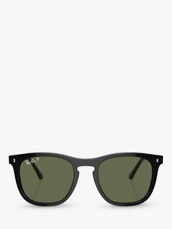 Ray-Ban RB2210 Men's Polarised Rectangular Sunglasses - view 2, Black