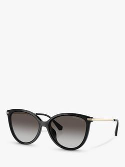 Michael Kors MK2184U Women's Dupont Butterfly Sunglasses, Black/Grey Gradient, Black/Grey Gradient