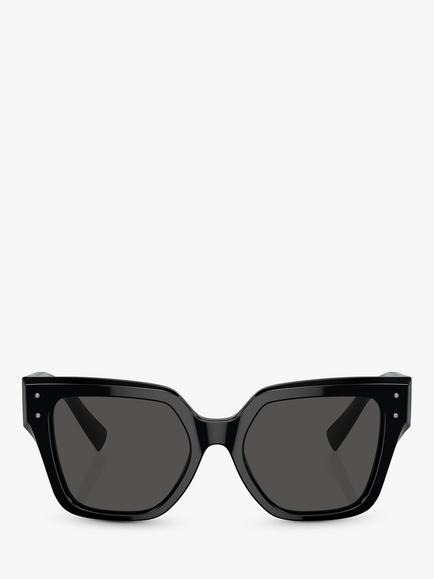 Dolce & Gabbana DG4471 Women's Rectangular Sunglasses, Black - view 2, Black