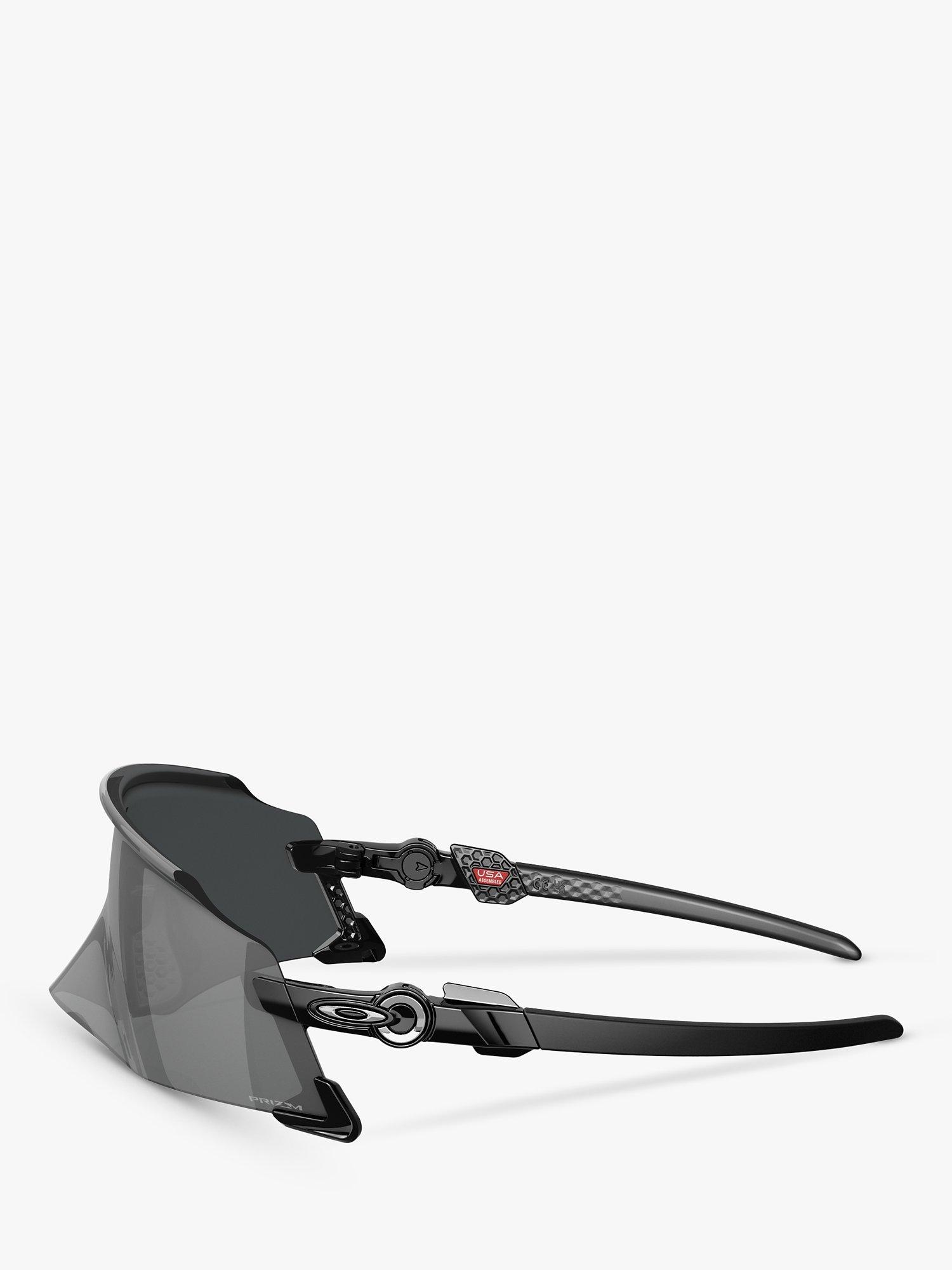 Product image 3 of 9, which shows Oakley OO9455M Men's Prizm Wrap Sunglasses, Polished Black/Grey