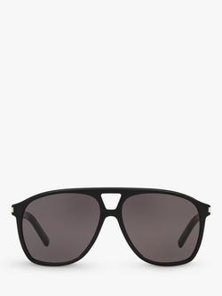 Yves Saint Laurent YS000473 Women's Oval Sunglasses, Black - view 2, Black