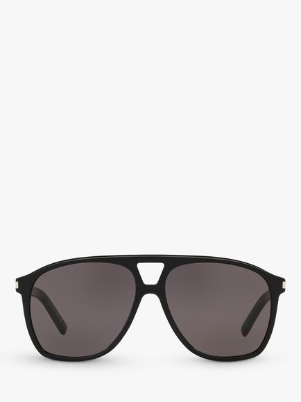 Yves Saint Laurent YS000473 Women's Oval Sunglasses, Black - view 2, Black