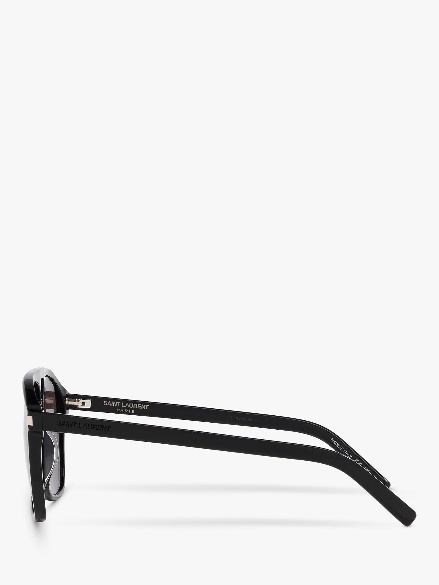 Yves Saint Laurent YS000473 Women's Oval Sunglasses, Black