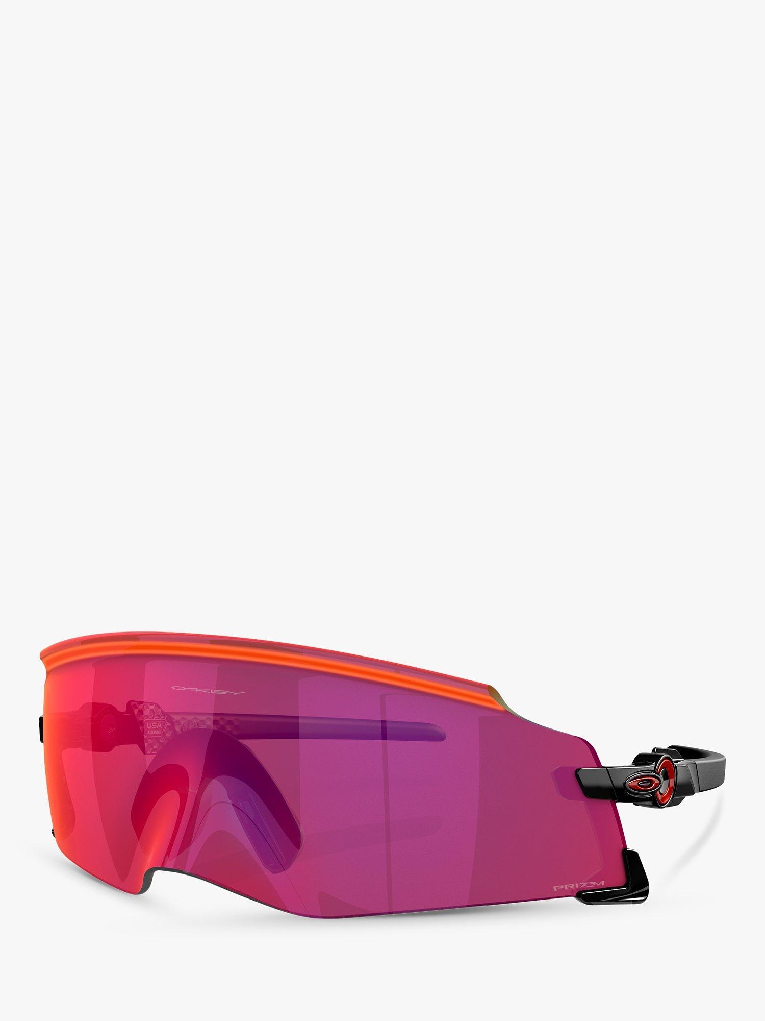 Product image 1 of 8, which shows Oakley OO9455M Men's Kato Wrap Sunglasses, Black/Red Gradient