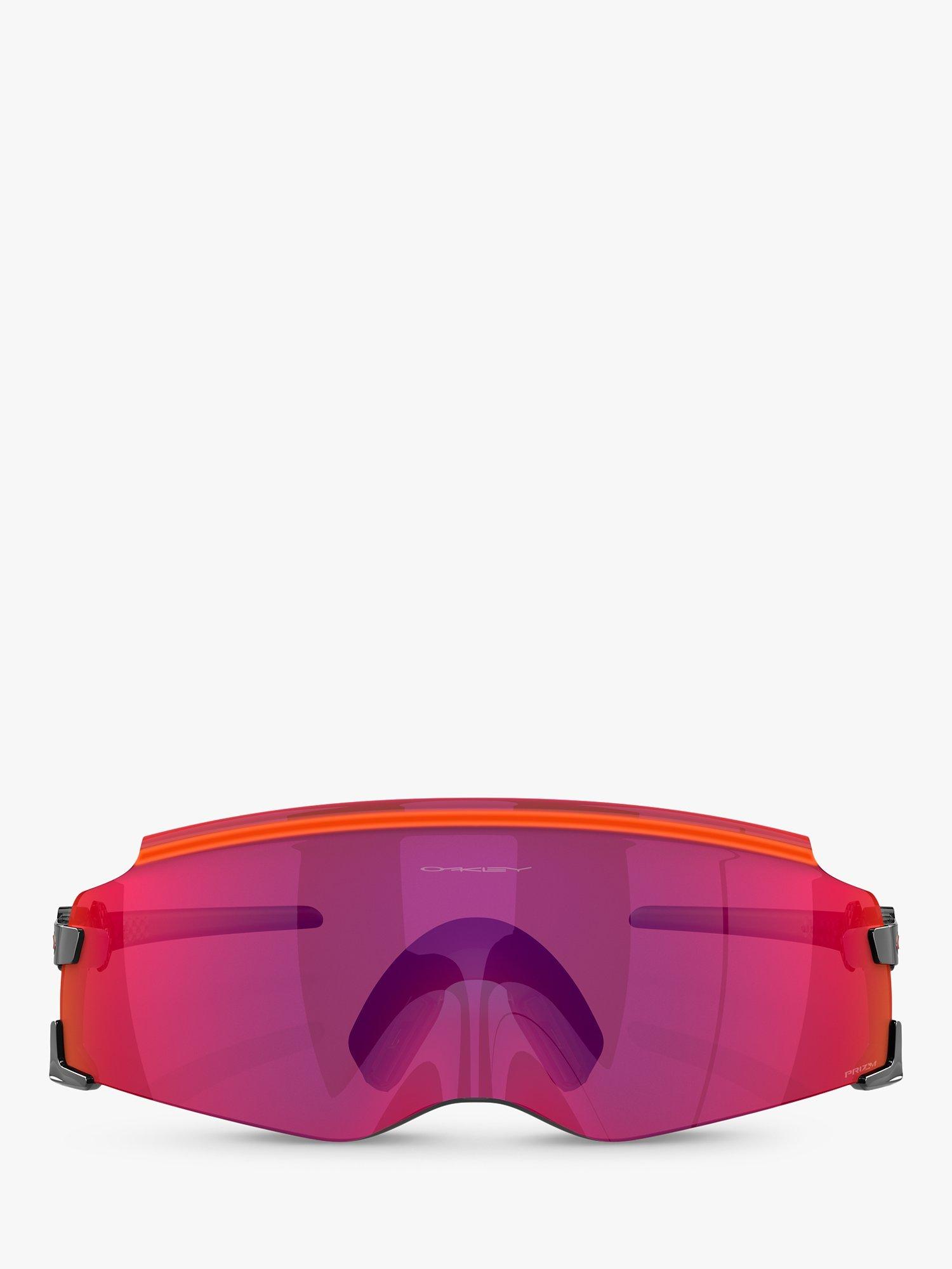 Product image 2 of 8, which shows Oakley OO9455M Men's Kato Wrap Sunglasses, Black/Red Gradient