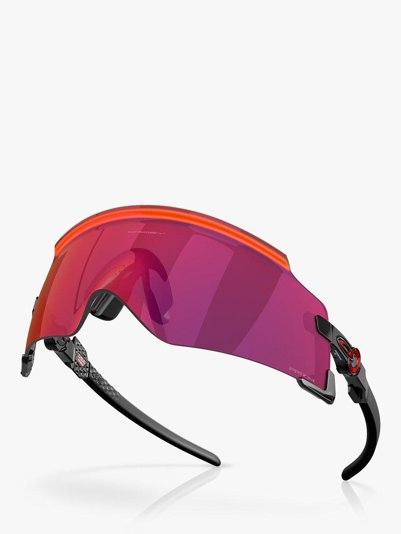 Product image 6 of 8, which shows Oakley OO9455M Men's Kato Wrap Sunglasses, Black/Red Gradient