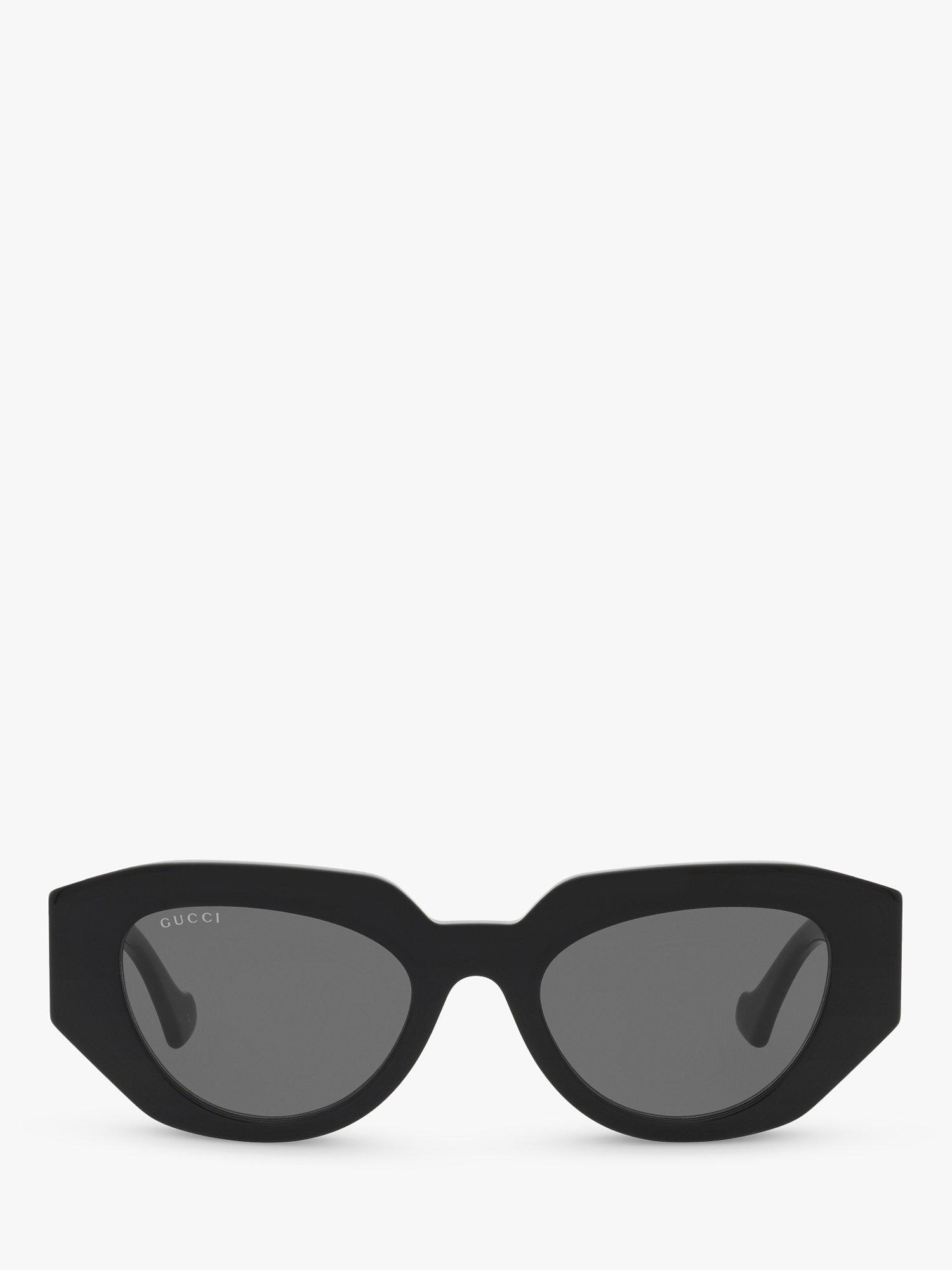 Product image 2 of 4, which shows Gucci GG1421S Women's Oval Sunglasses, Black/Grey